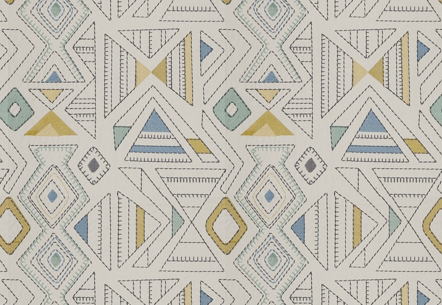 Ткань Fabricut Chromatics Vol.XXV Indigo Agolli geo/Mineral
