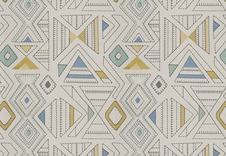 Ткань Fabricut Chromatics Vol.XXV Indigo Agolli geo/Mineral
