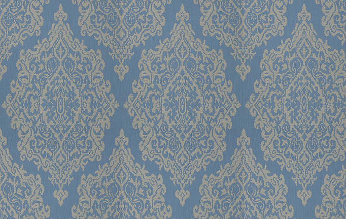 Американская ткань Fabricut, коллекция Chromatics Vol.XXV Indigo, артикул Triumph Damask/Delft