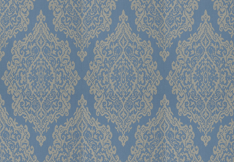 Ткань Fabricut Chromatics Vol.XXV Indigo Triumph Damask/Delft