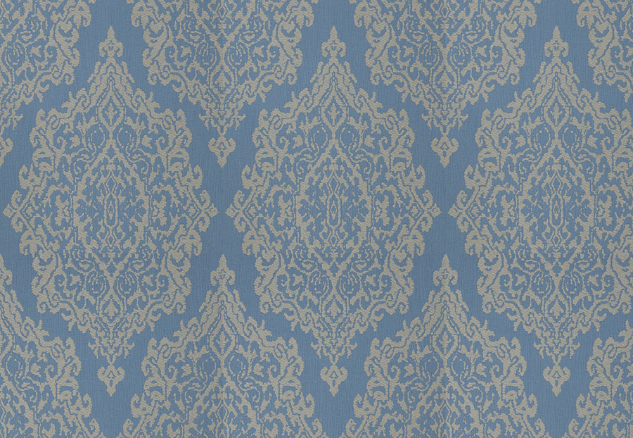 Ткань Fabricut Chromatics Vol.XXV Indigo Triumph Damask/Delft