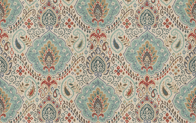Американская ткань Fabricut, коллекция Chromatics Vol.XXV Resort, артикул Dramatic/Peacock