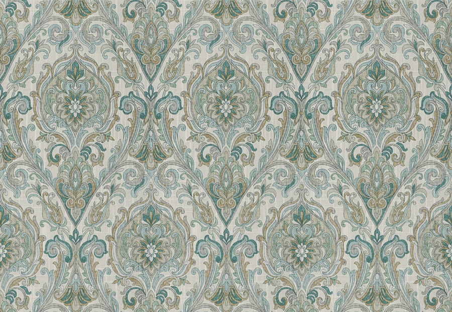 Ткань Fabricut Chromatics Vol.XXV Resort Allusion Damask/Jadestone