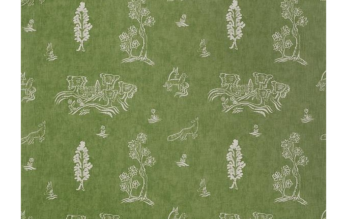 Английская ткань Andrew Martin, коллекция The Kit Kemp, артикул Friendly Folk/Basil Green