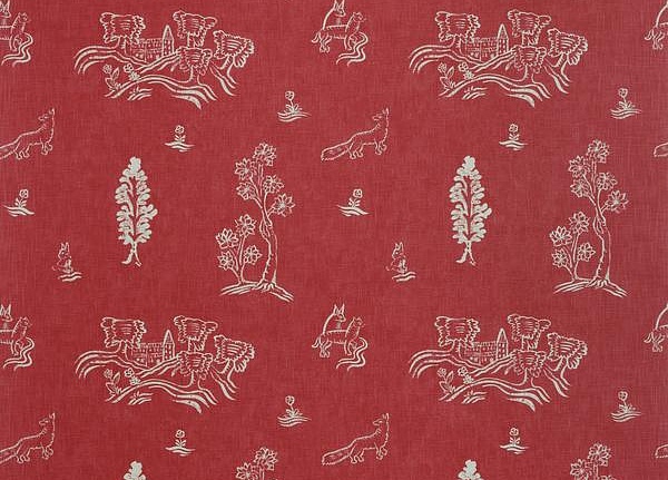 Ткань Andrew Martin The Kit Kemp Friendly Folk/Huntsman Red