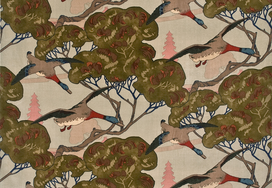 Ткань Mulberry Flying Ducks Velvet FD258/H22