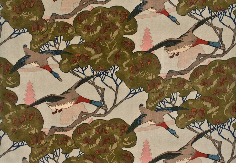 Ткань Mulberry Flying Ducks Velvet FD258/H22
