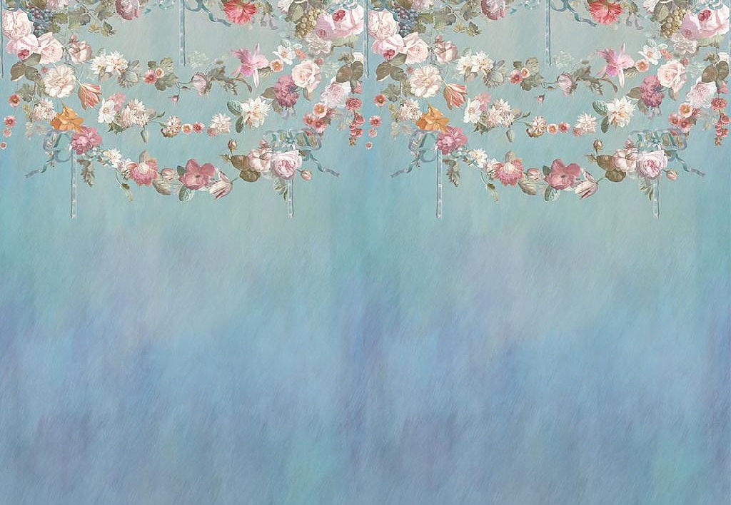Панно и фотообои Affresco Цветариум Flowers On Ribbon Color 1