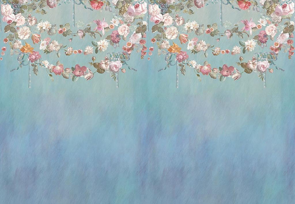Панно и фотообои Affresco Цветариум Flowers On Ribbon Color 1
