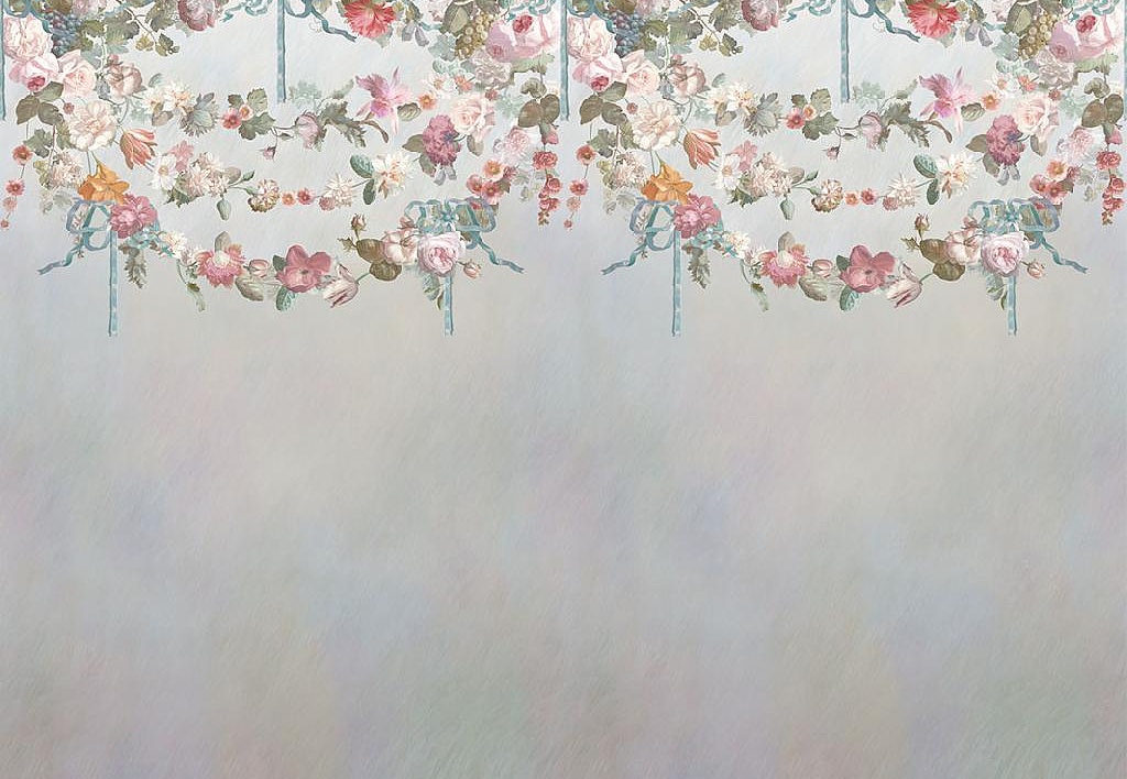 Панно и фотообои Affresco Цветариум Flowers On Ribbon Color 2