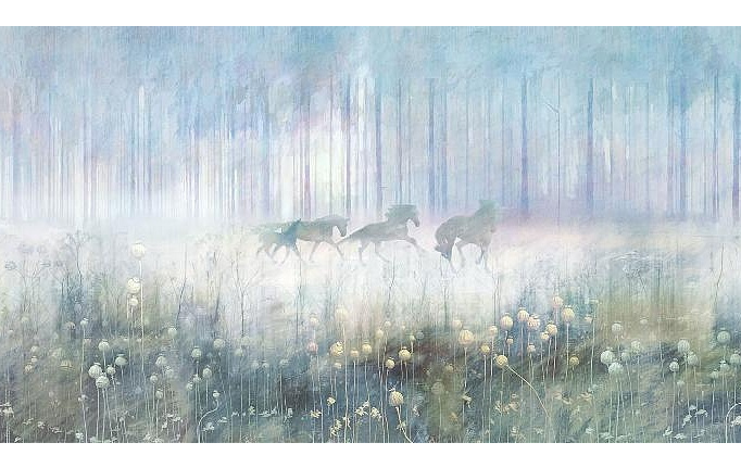 Российские панно и фотообои Affresco, коллекция Цветариум, артикул Mysterius Forest Solor 1