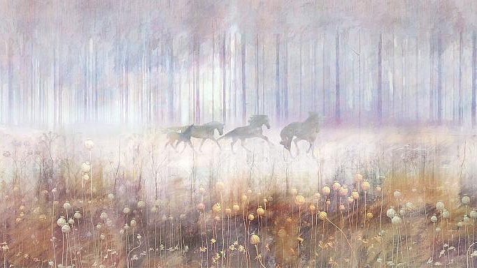 Панно и фотообои Affresco Цветариум Mysterius Forest Solor 2