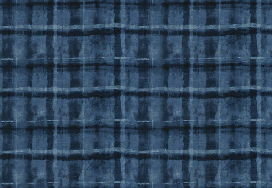 Ткань Fabricut Artfully Modern Watercolor CraftsCheck/Indigo