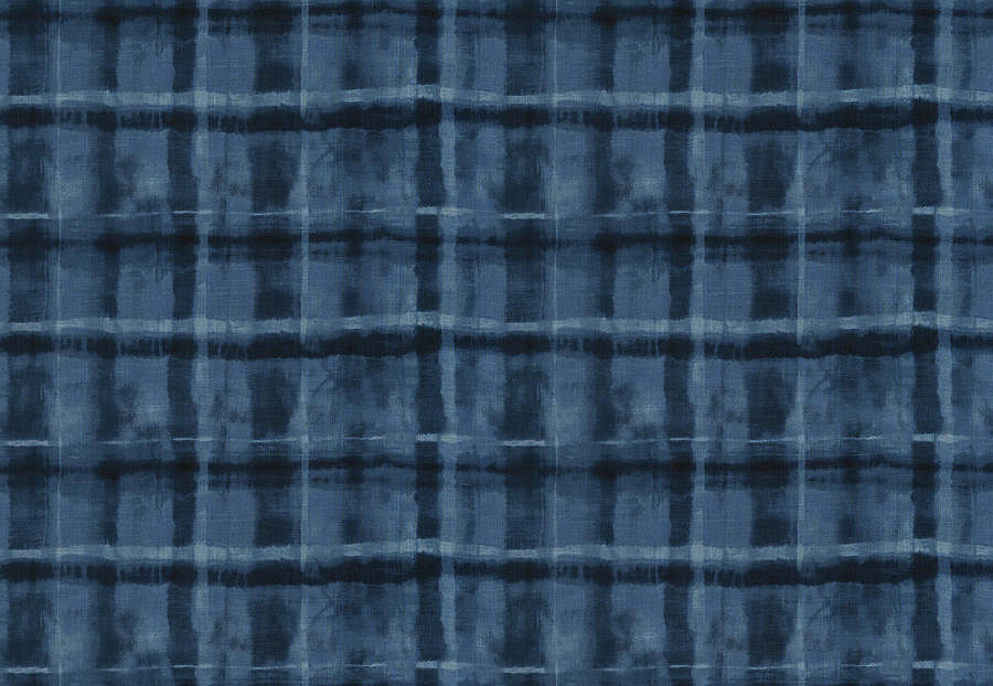 Ткань Fabricut Artfully Modern Watercolor CraftsCheck/Indigo