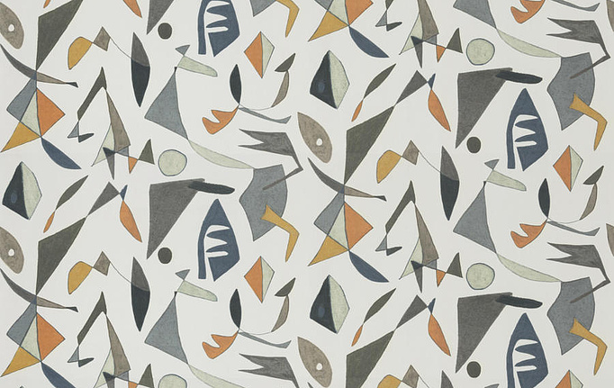 Американская ткань Fabricut, коллекция Artfully Modern Watercolor, артикул GraphicShape/Apricot
