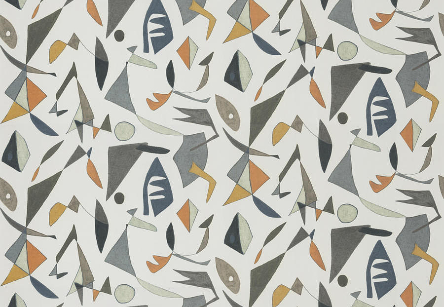 Ткань Fabricut Artfully Modern Watercolor GraphicShape/Apricot