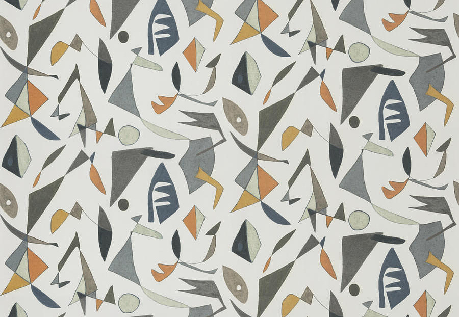 Ткань Fabricut Artfully Modern Watercolor GraphicShape/Apricot