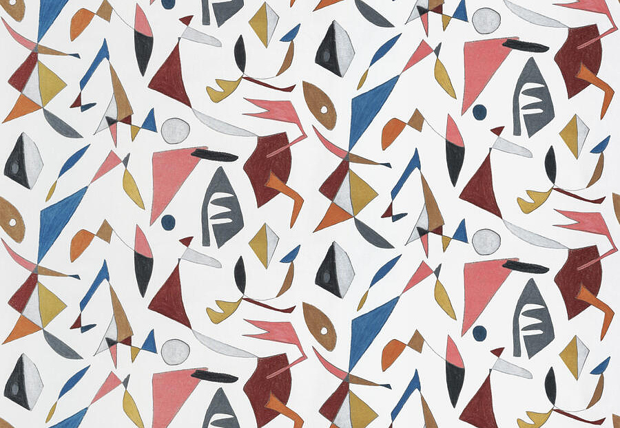 Ткань Fabricut Artfully Modern Pottery GraphicShape/Multi