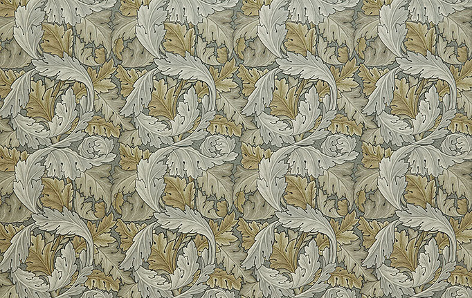 Английская ткань William Morris At Home, коллекция Kelmscott Gardens Volume I, артикул Acanthus Velvet/Flint