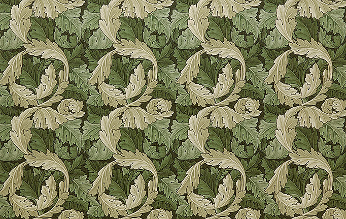 Английская ткань William Morris At Home, коллекция Kelmscott Gardens Volume I, артикул Acanthus Velvet/Nettle