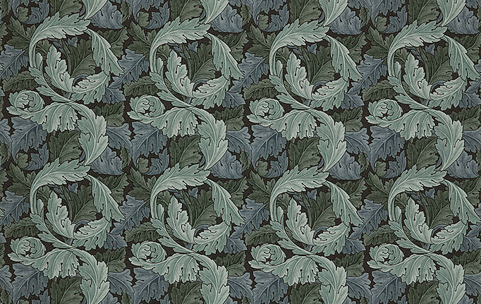 Английская ткань William Morris At Home, коллекция Kelmscott Gardens Volume I, артикул Acanthus/Indigo