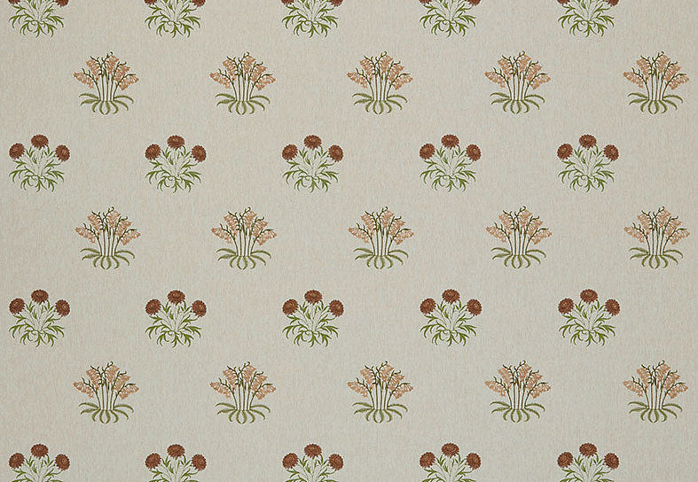 Ткань William Morris At Home Kelmscott Gardens Volume I Lily Flower Embroidery/Madder