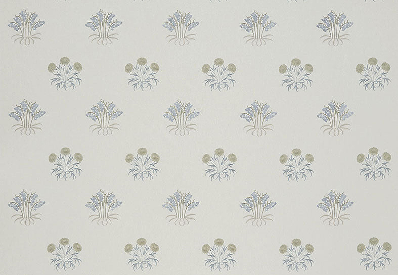 Ткань William Morris At Home Kelmscott Gardens Volume I Lily Flower Embroidery/Woad