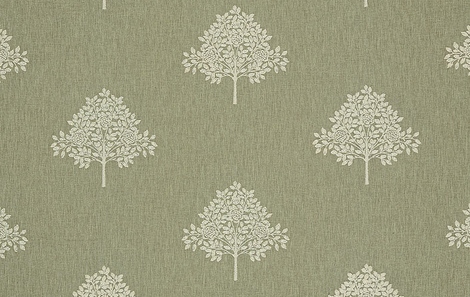 Английская ткань William Morris At Home, коллекция Kelmscott Gardens Volume I, артикул Marigold Tree Embroidery/Nettle