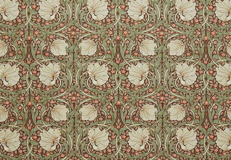 Ткань William Morris At Home Kelmscott Gardens Volume I Pimpernel Velvet/Brick