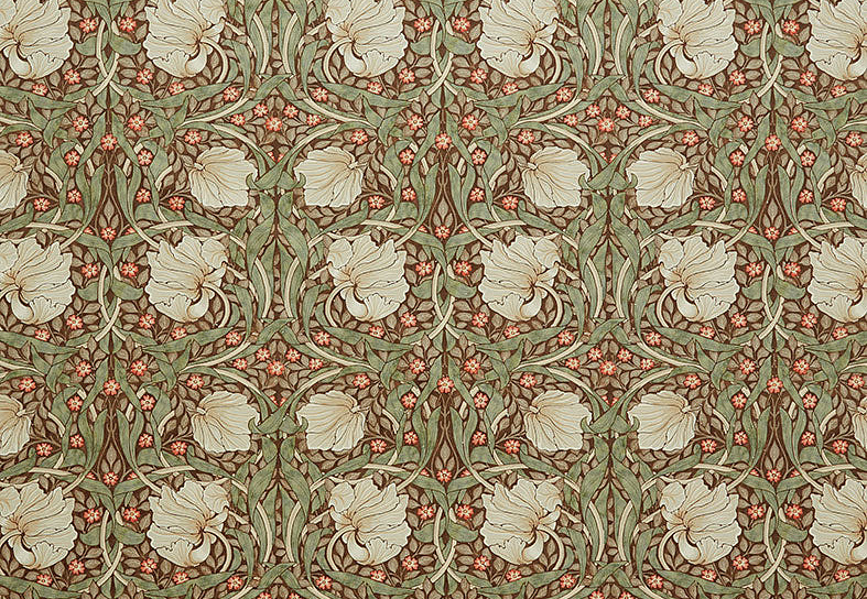 Ткань William Morris At Home Kelmscott Gardens Volume I Pimpernel Velvet/Brick