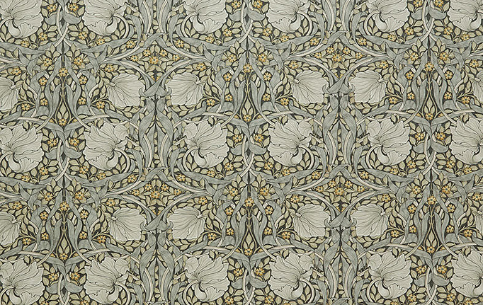 Английская ткань William Morris At Home, коллекция Kelmscott Gardens Volume I, артикул Pimpernel Velvet/Flint