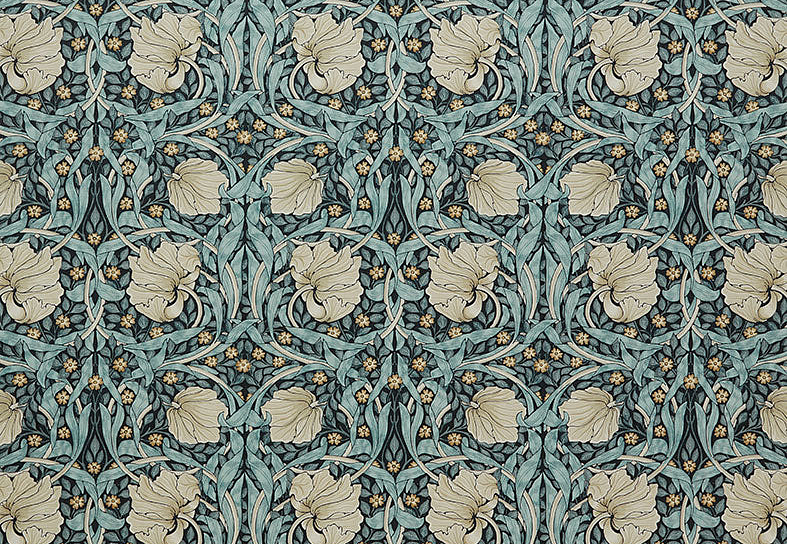 Ткань William Morris At Home Kelmscott Gardens Volume I Pimpernel Velvet/Indigo