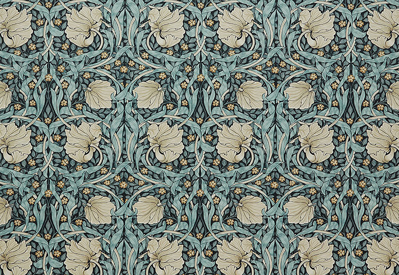 Ткань William Morris At Home Kelmscott Gardens Volume I Pimpernel Velvet/Indigo