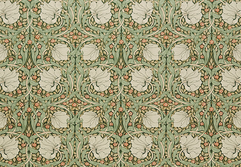 Ткань William Morris At Home Kelmscott Gardens Volume I Pimpernel Velvet/Nettle