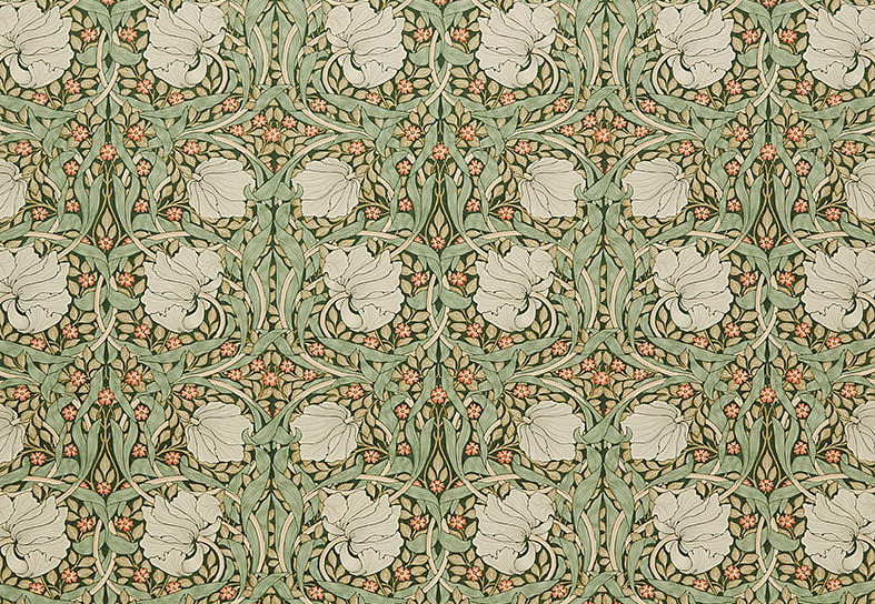 Ткань William Morris At Home Kelmscott Gardens Volume I Pimpernel Velvet/Nettle