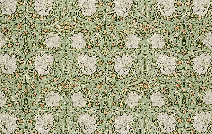 Английская ткань William Morris At Home, коллекция Kelmscott Gardens Volume I, артикул Pimpernel/Nettle