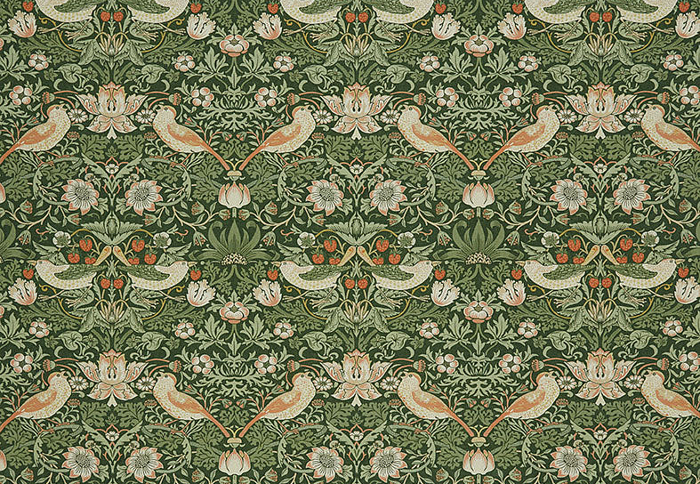 Ткань William Morris At Home Kelmscott Gardens Volume I Strawberry Thief/Nettle