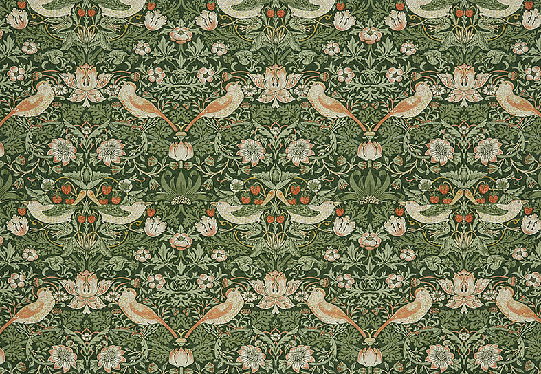 Ткань William Morris At Home Kelmscott Gardens Volume I Strawberry Thief/Nettle