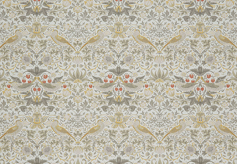 Ткань William Morris At Home Kelmscott Gardens Volume I Strawberry Thief/Ochre