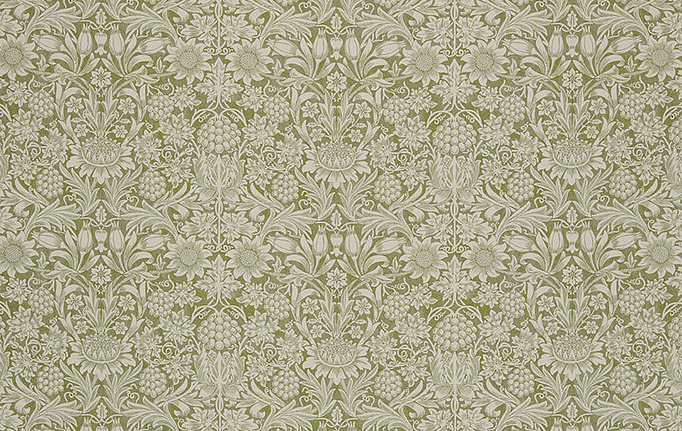 Английская ткань William Morris At Home, коллекция Kelmscott Gardens Volume I, артикул Sunflower/Artichoke