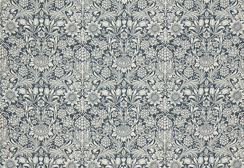 Ткань William Morris At Home Kelmscott Gardens Volume I Sunflower/Indigo