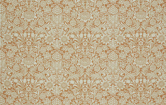Английская ткань William Morris At Home, коллекция Kelmscott Gardens Volume I, артикул Sunflower/Madder