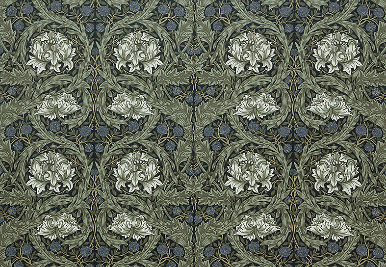 Ткань William Morris At Home Kelmscott Gardens Volume II African Marigold Velvet/Cornflower