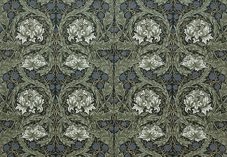 Ткань William Morris At Home Kelmscott Gardens Volume II African Marigold Velvet/Cornflower