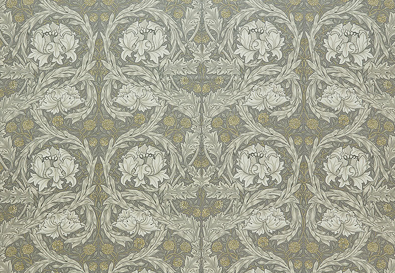 Ткань William Morris At Home Kelmscott Gardens Volume II African Marigold Velvet/Limestone