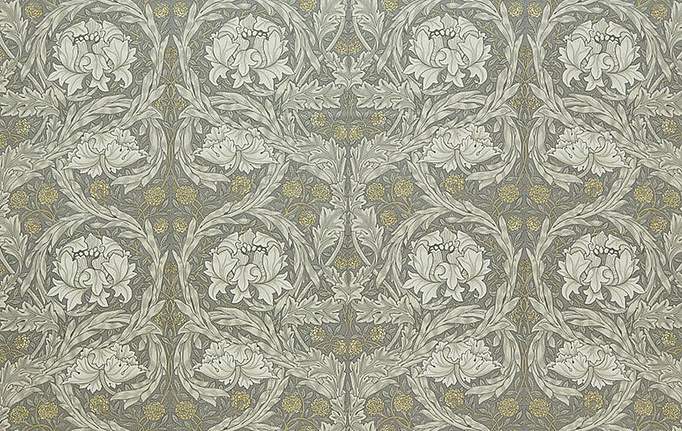 Английская ткань William Morris At Home, коллекция Kelmscott Gardens Volume II, артикул African Marigold Velvet/Limestone