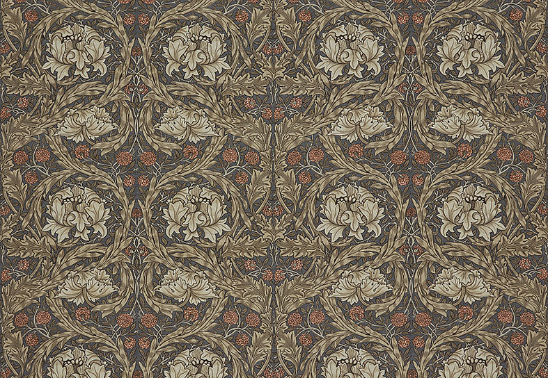 Ткань William Morris At Home Kelmscott Gardens Volume II African Marigold/Walnut