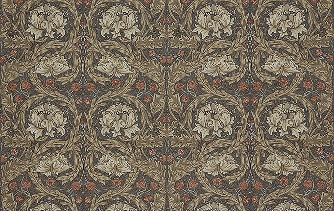 Английская ткань William Morris At Home, коллекция Kelmscott Gardens Volume II, артикул African Marigold/Walnut