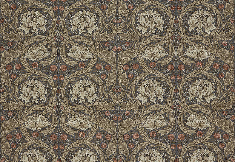 Ткань William Morris At Home Kelmscott Gardens Volume II African Marigold/Walnut