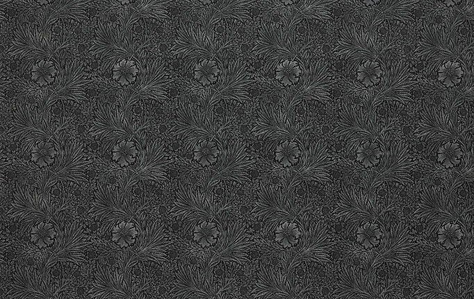 Английская ткань William Morris At Home, коллекция Kelmscott Gardens Volume II, артикул Marigold Velvet/Charcoal